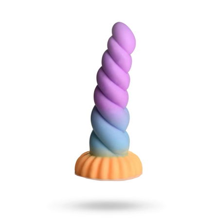 XR Brands: Mystique Silicone Unicorn Dildo 21 cm - Sexleker Vuxen: Vibrator, dildo & massajestaver