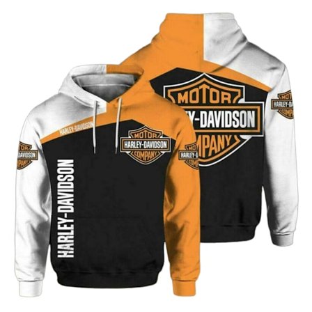 Huvtröja för män, motorcykel, biker, Harley-Davidson, med dragsko, långärmad D D[Faya]