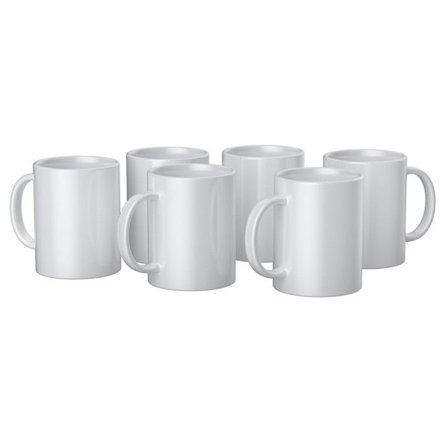 Mugg - Cricut - Mug Press - 15oz - Vit - Cylindrisk - 6/Förpackning