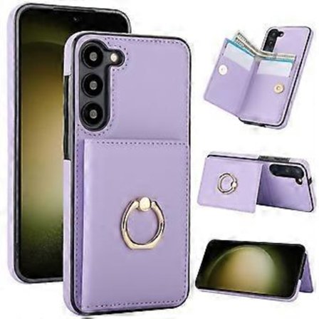 Samsung Galaxy S23 Deksel Med Kortholder, Militærgrad Fallbeskyttelse, Slitesterkt Støtsikkert Deksel - Brun