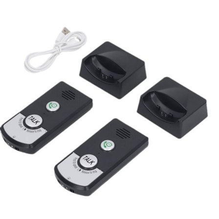 Vattentät Trådlös 2-vägs Röst Dörrklocka System för Hem Kontor, Super Lång