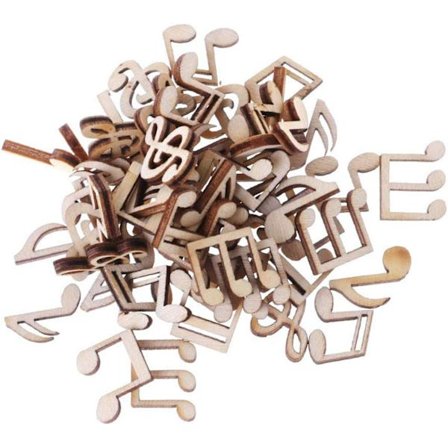 Pakke med 200 blandede musikknoter ornamenter