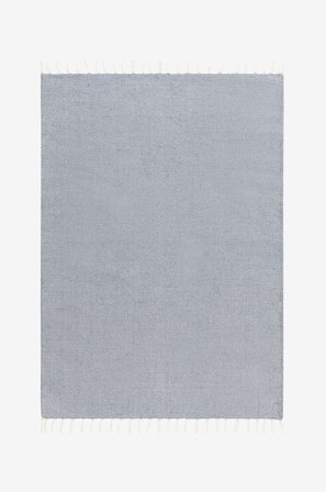 KM Home - Bomullsmatta Line - Blå - Bomulls- & trasmattor - 200X300 - Från Homeroom