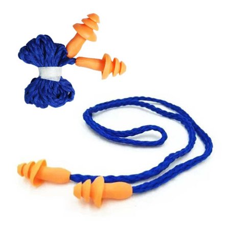 2-pakkaus korvatulpat silikonissa kurkkukiekeellä