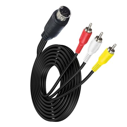 S-video kabel Mini DIN 10pin han til 3RCA videokabel 1,8m ledningsforbindelse til lyd- og videoenheder