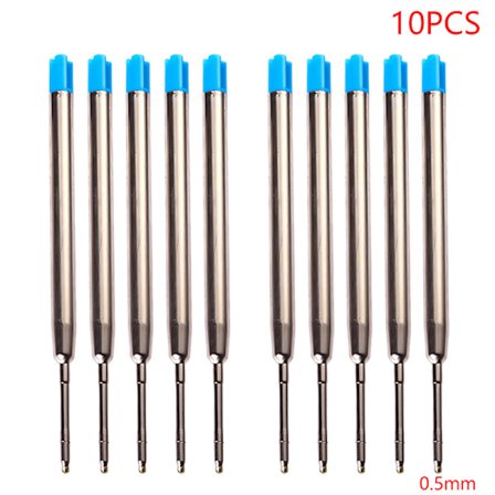 10stk 0,5mm G2 Metal Roller Kulepenn Refill Medium Nib