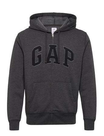 V-Heritage Logo Fz Hoodie Grå GAP