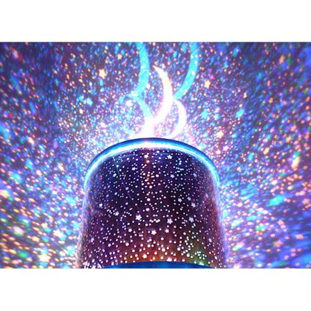 Star Master natlampe med roterende stjerner og LED-belysning