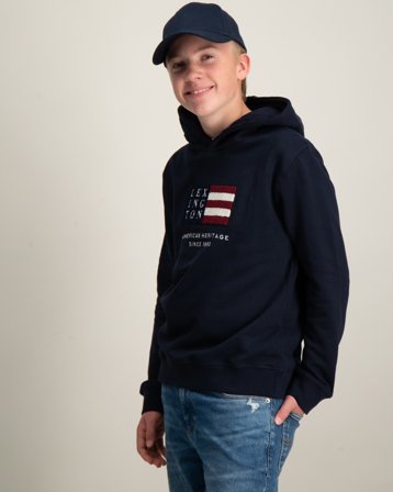 Lexington Harry Organic Cotton Hood Niebieski Bluzy z kapturem Chłopiec - Kids Brand Store