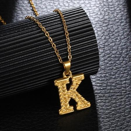 Snygga A-Z Bokstavshalsband För Kvinnor Flickor Inledande hängsmycke Engelska Bokstav Alfabet Smycken Bästa Vänner Gåvor Gold Color O