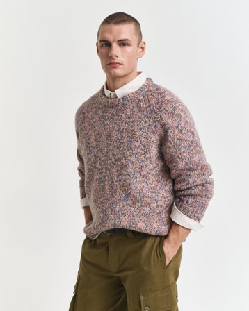 GANT Herren Mehrfarbiger Rundhalspullover (S)