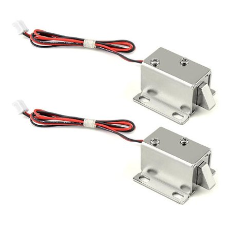 12V Solenoid Elektromagnetisk Elektrisk Lås, til Sikkerhedssystem Pengeskabe Dør Skab Skabsdør, 2 stk