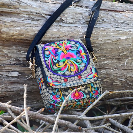 Brodert søt mini crossbody-veske for kvinner små håndvesker håndledd lommebok veske