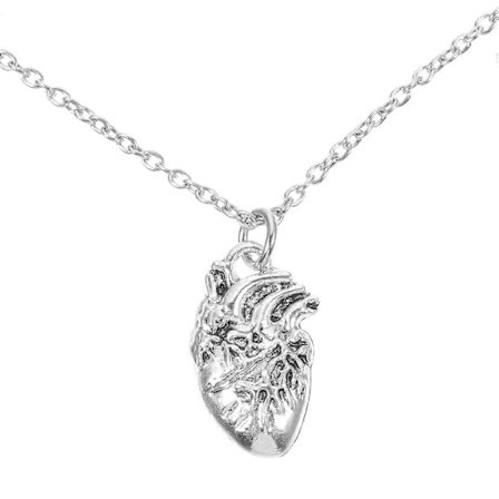Anatomiskt Hjärta Halsband Berlock Halsband Hänge Halsband Kvinnor Smycken (LGL)