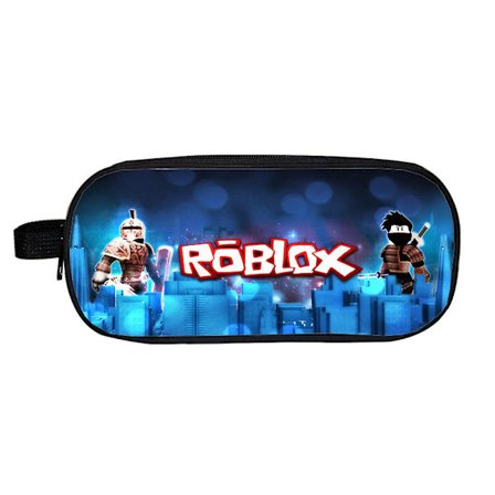 Roblox Dobbelt Lag Pencil Etui Børn Pen Pung Lynlås Stor Kapacitet Stationery Taske
