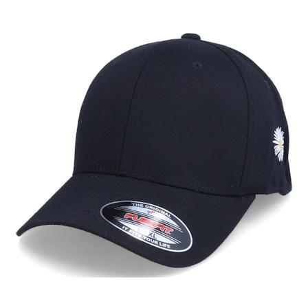Iconic - Svart flexfit Caps - Daisy Flower Side Black Flexfit @ Hatstore