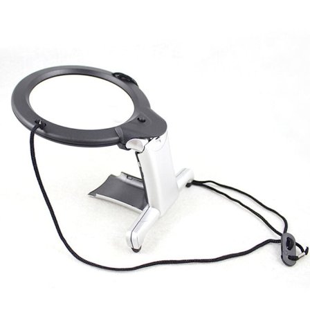 Hals- og bordlupe 6x forstørrelsesglass, håndfri arm- og bordlampe LED-forstørrelsesglass for håndarbeid, smykkehobby