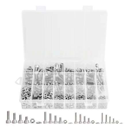 520st Förpackade Rostfria Sexkantsskruvar M3/m4/m5/m6