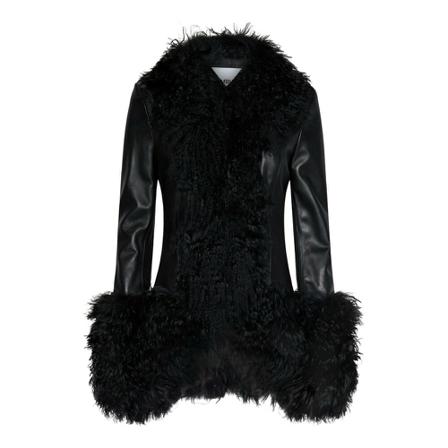 Ambush Jass , Zwart , Dames , Maat: S Leren en Suède Jassen