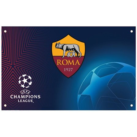 AS Roma Champions League Flag One Size Multicoloured