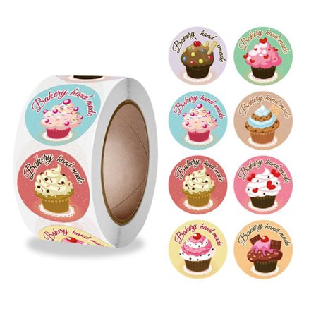 500st stickers klistermärken - Bakning motiv - Bakery hand made