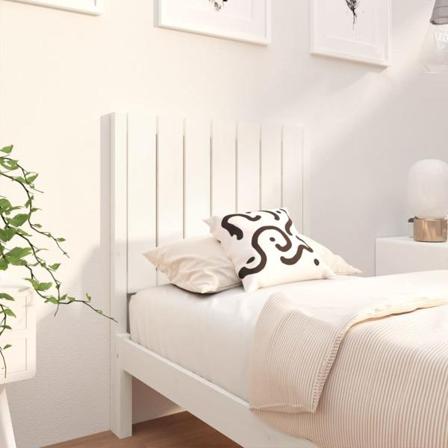 Vidaxl Sänggavel Vit 80,5x4x100 Cm Massiv Furu Vit