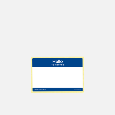 Spectrum Hello My Name Is Stickers Blue 100 pcs