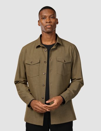 Shaping New Tomorrow - Essential Overshirt - Vintage Brown Melange - Herre - Størrelse XXL