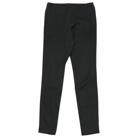 Chanel Vintage, Pre-owned Silk Slim Pants Zwart, Dames, Maat:S,Polyamide