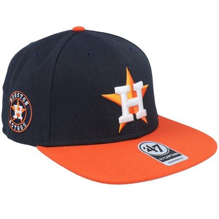 47 Brand - MLB Blauw snapback Cap - Houston Astros Sure Shot Two Tone Captain Navy/Orange Snapback @ Hatstore