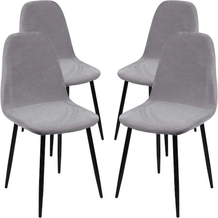 NA/Skandinaviske fløjsbetræk til stole, 4-pak strækbare spisebordsstolebetræk, A