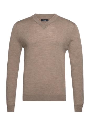 Maviggo Strikkegenser V-krage Beige Matinique*Betinget Tilbud