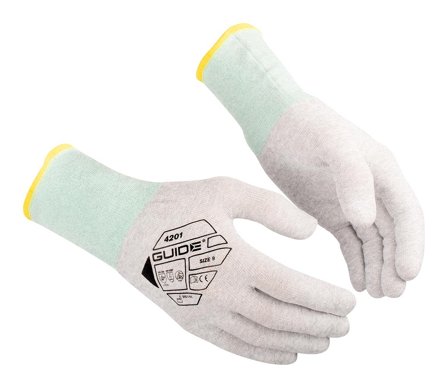 Guide Gloves 4201 Hanske nylon, ESD, antistat, touch 10, Klær