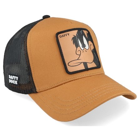 Capslab - Brown - trucker - Cap - Looney Tunes Daffy Duck Brown A-Frame Trucker - Hatstore