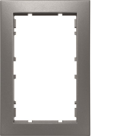 Hager 6510111404 Kombinationsram IP20, termoplast 120.5 mm bred, 80.5 mm hög, Strömbrytare & vägguttag