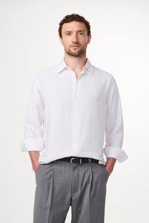 NN.07 Freddy Skjorte Herre Hvid Modal