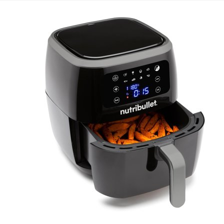 NUTRIBULLET XXL Digital Air Fryer Einzelbild 7 l Eigenständig 1800 W Heißluftfritteuse Schwarz