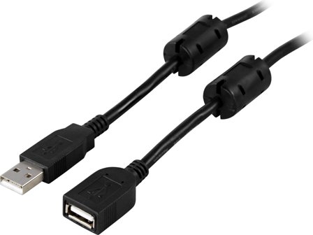 Deltaco USB-forlengelseskabel - 2 m
