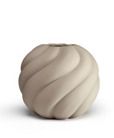 COOEE Ball-Twist Vase Sand Ø20xH20