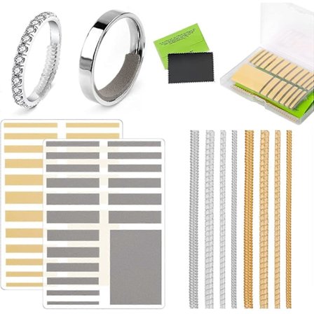 47 Guldringjusterare Transparent Osynlig Fjäder Tråd Ring Ring Ring Storlek Justerbar Plastjusterare