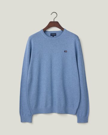 Lexington Pullover mit Rundhalsausschnitt aus Baumwolle, hellblau