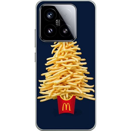 Kompatibelt Mobilskal till Xiaomi Xiaomi 15 McDonalds pommes frites julgran kreativ matillustration med stjärna humoristiskt motiv perfekt för matä