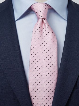 John Henric Men's Pink Dot Tie Size 8