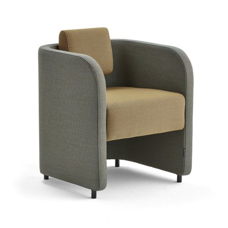 Armsessel COMFY mit Beinen, türkis/orange/gold