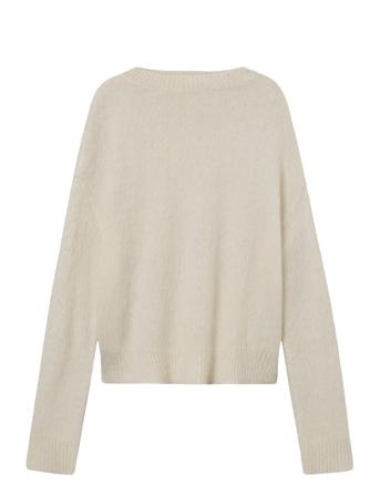 Florie Brushed Sweater Cream Once Untold