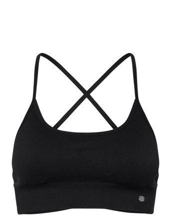 Seamless Cross Back Bra Black Drop Of Mindfulness