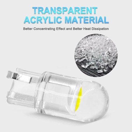 4X CANBUS T10 W5W Akryl - Hvit