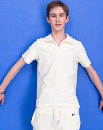 Lexington Mason Organic Cotton Terry Polo Shirt Beige Polo/Rugbyshirts Jungen - Kids Brand Store