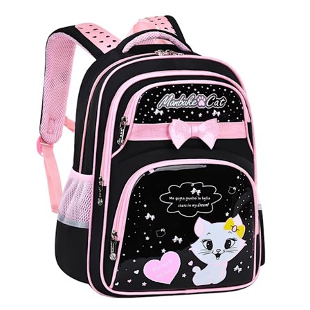 Barns skulderbagg, barneskoleelever, skolesekk, jenter, 1, 2, 3, fire, fem, seks klasser, 6-12 år gammel