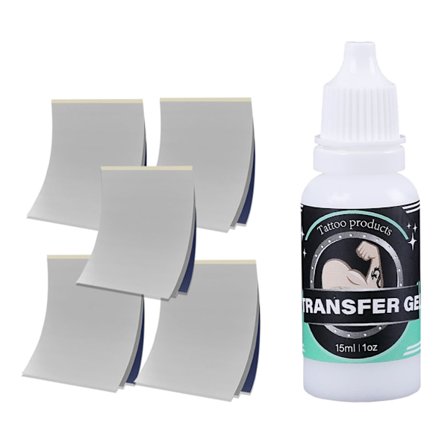 Tatoveringspapir og gelsett for profesjonelle og amatørkunstnere
